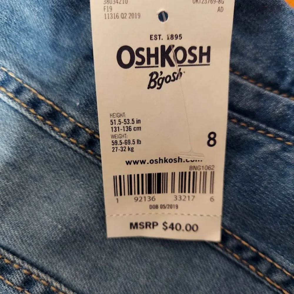 Oshkosh Denim Jacket‎ Preschool Big Kid Girls Size 8 Blue New